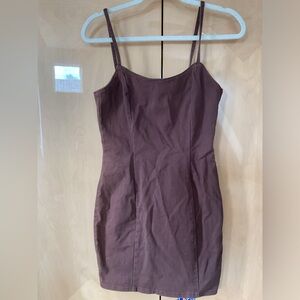 H & M Chocolate Brown Denim Dress